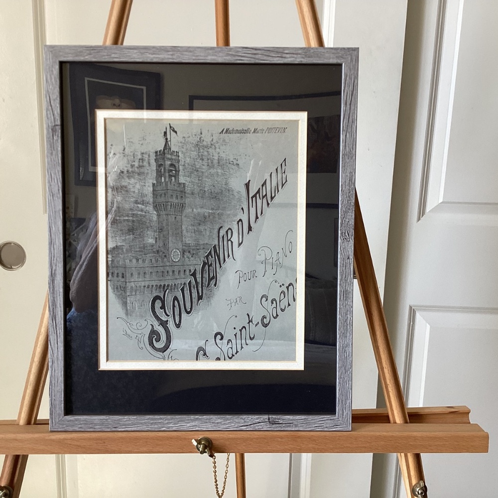 Sheet Music Custom Art Pieces - Classical Series "Souvenir D'Italie" (grey) - Picture 2 of 4